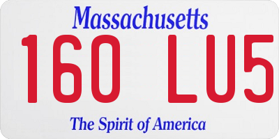 MA license plate 160LU5