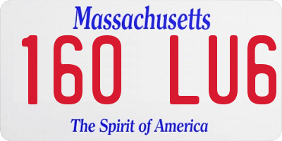 MA license plate 160LU6
