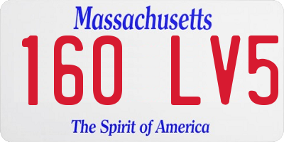 MA license plate 160LV5