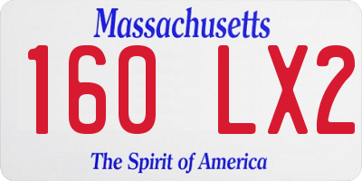 MA license plate 160LX2