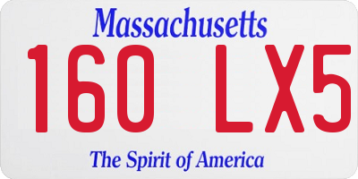 MA license plate 160LX5