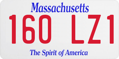 MA license plate 160LZ1