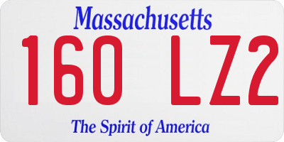 MA license plate 160LZ2