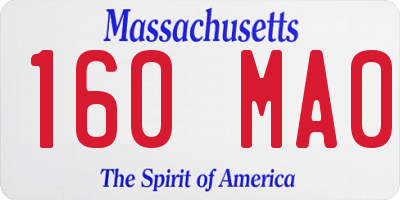 MA license plate 160MA0