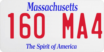 MA license plate 160MA4