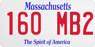 MA license plate 160MB2