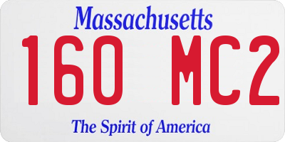 MA license plate 160MC2