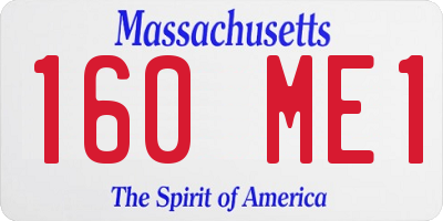 MA license plate 160ME1