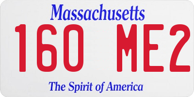 MA license plate 160ME2