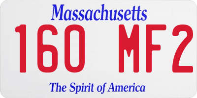 MA license plate 160MF2