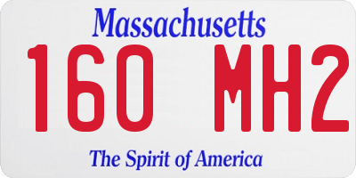 MA license plate 160MH2