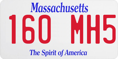 MA license plate 160MH5