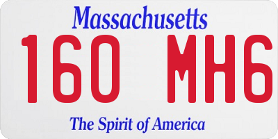 MA license plate 160MH6