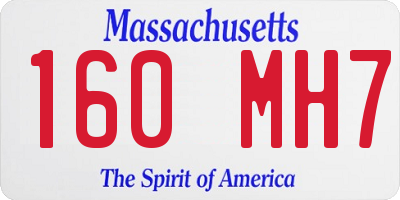 MA license plate 160MH7