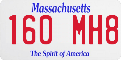 MA license plate 160MH8