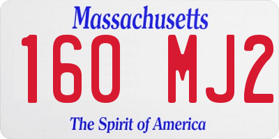 MA license plate 160MJ2