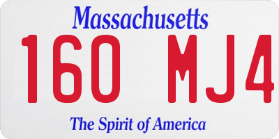 MA license plate 160MJ4