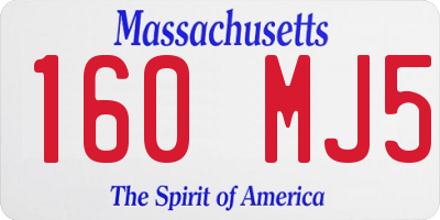 MA license plate 160MJ5