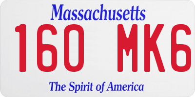 MA license plate 160MK6