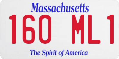 MA license plate 160ML1