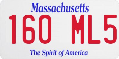 MA license plate 160ML5