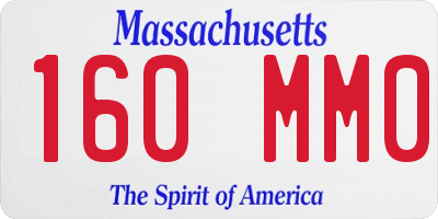 MA license plate 160MM0