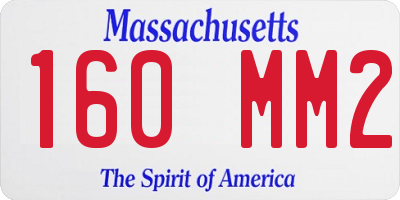 MA license plate 160MM2