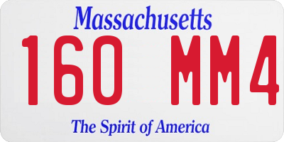 MA license plate 160MM4