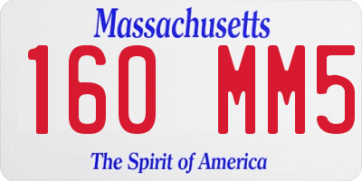 MA license plate 160MM5