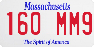 MA license plate 160MM9