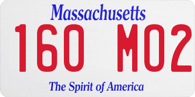 MA license plate 160MO2