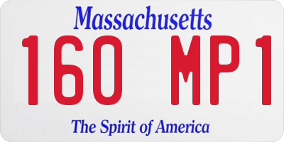 MA license plate 160MP1