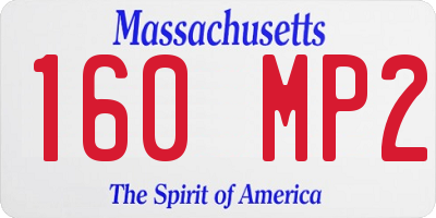 MA license plate 160MP2