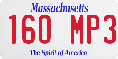 MA license plate 160MP3