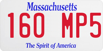 MA license plate 160MP5