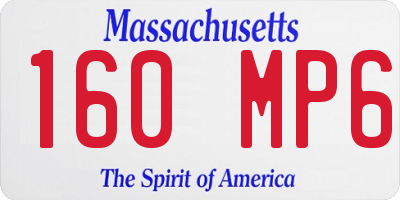 MA license plate 160MP6