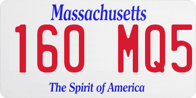 MA license plate 160MQ5