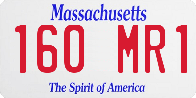 MA license plate 160MR1