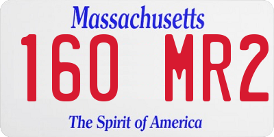 MA license plate 160MR2
