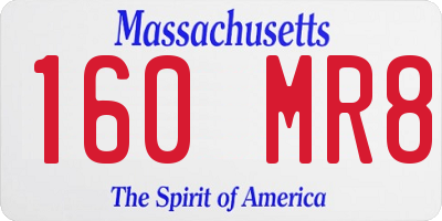 MA license plate 160MR8