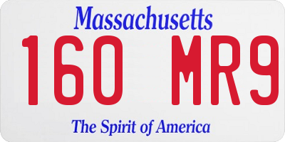 MA license plate 160MR9