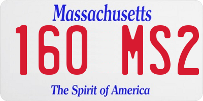 MA license plate 160MS2