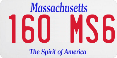 MA license plate 160MS6