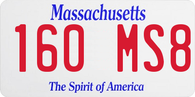 MA license plate 160MS8