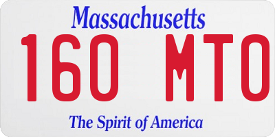 MA license plate 160MT0