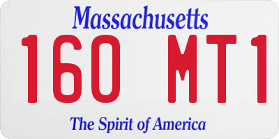 MA license plate 160MT1