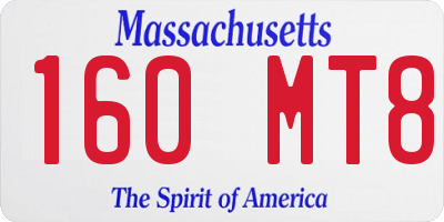 MA license plate 160MT8