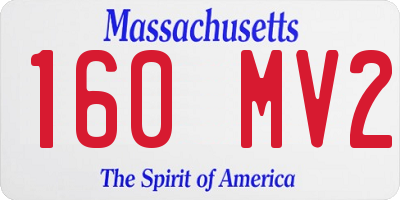 MA license plate 160MV2
