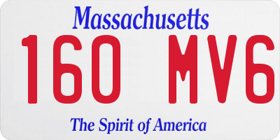 MA license plate 160MV6