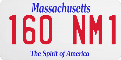 MA license plate 160NM1